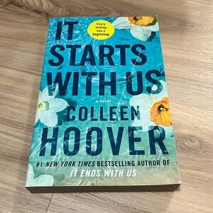 It starts with us paperback book by Colleen Hoover